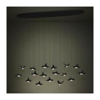 Eglo 390353 - LED Dimmelhető csillár zsinóron PARATEBUENO 17xLED/3W/230V fekete 390353 kép