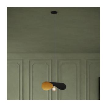 Eglo 390393 - Csillár zsinóron SACEDA 1xE27/40W/230V 53 cm fekete/arany 390393 kép
