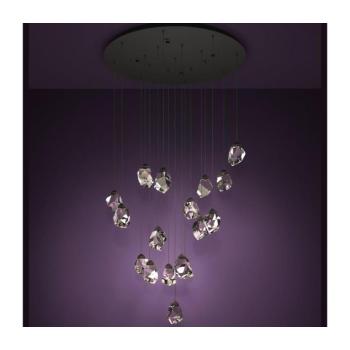 EGLO , 390413 , SINDICAT , függeszték , 3000 K , LED , 17X3W , Dimmelhető , IP20 , átlátszó kép