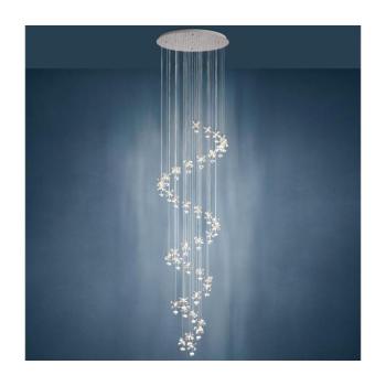 Eglo 39545 - LED Dimmelhető kristálycsillár zsinóron PIANOPOLI 40xLED/1,8W/230 39545 kép