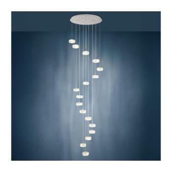 Eglo 39546 - LED Dimmelhető kristálycsillár zsinóron CORLIANO 17xLED/4,5W/230V 39546 kép