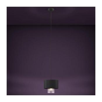 EGLO , 39977 , SAPUARA , függeszték , E27 , 1X40W , IP20 , fekete, átlátszó kép