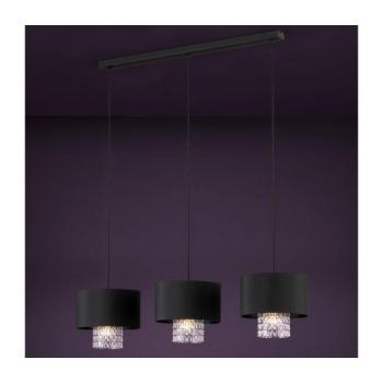 EGLO , 39978 , SAPUARA , függeszték , E27 , 3X40W , IP20 , fekete, átlátszó kép
