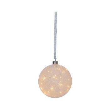 LED dekoráció , karácsonyfa dísz , beltéri , 15 cm , 30 db LED , meleg fehér , ezüst , EGLO kép