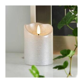 LED dekoráció , beltéri , viasz gyertya , ezüst , időzíthető , elemes , 7.5x10 , FLAMME RUSTIC , EGLO kép