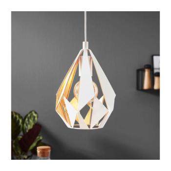 LED lámpa függeszték , mennyezeti , E27 , acél , fehér , arany , EGLO , CARLTON 1 , 43001 kép