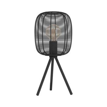 LED lámpa , asztali lámpa , éjjeli lámpa ,álló lámpa , E27-es foglalattal , 1x40W , acél, fekete , EGLO , RINROE , 43967 kép