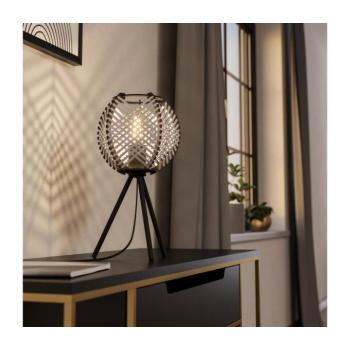 EGLO , 44008 , WAVERTON , asztali lámpa , E27 , 1X40W , IP20 , fehér, fekete kép