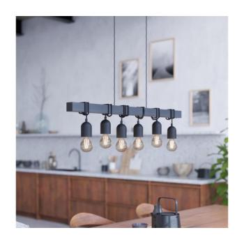EGLO , 44062 , TOWNSHEND , függeszték , E27 , 6X40W , IP20 , fekete kép
