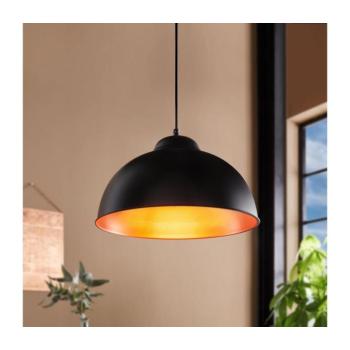 LED lámpa függeszték , mennyezeti , E27 , acél , fekete , vörösréz , EGLO , TRURO 2 , 49247 kép