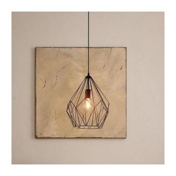 LED lámpa függeszték , mennyezeti , E27 , acél , fekete , EGLO , CARLTON , 49257 kép