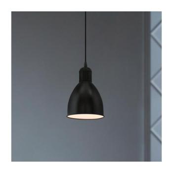 LED lámpa függeszték , mennyezeti , E27 , acél , fekete , fehér , EGLO , PRIDDY , 49464 kép
