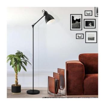 LED lámpa , állólámpa , E27 , acél , fekete , fehér , EGLO , PRIDDY , 49471 kép