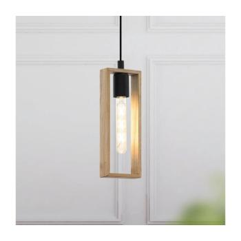 LED lámpa függeszték , mennyezeti , E27 , fa , fekete , EGLO , LITTLETON , 49473 kép