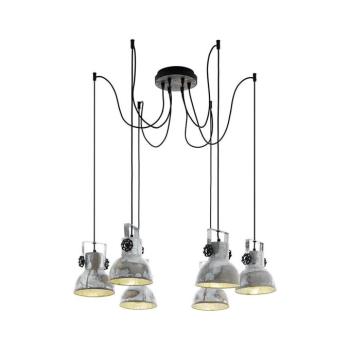 EGLO , 49732 , BARNSTAPLE , függeszték , E27 , 6X40W , IP20 , kopott hatású horganyzott kép
