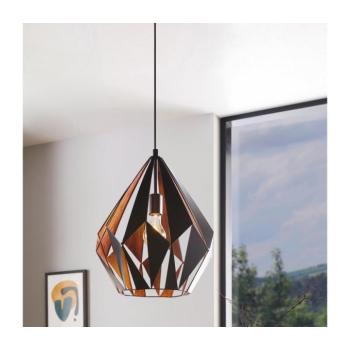 LED lámpa függeszték , mennyezeti , E27 , acél , fekete , vörösréz , EGLO , CARLTON 1 , 49878 kép