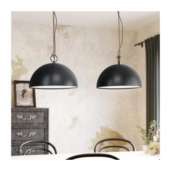 Eglo 78444 - Csillár zsinóron HODSOLL 2xE27/40W/230V fekete/barna 78444 kép