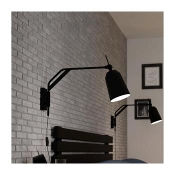 LED lámpa , fali , E27 , acél , fekete , EGLO , LORETO , 900157 kép