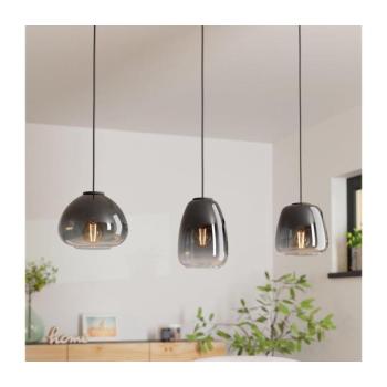 LED lámpa , függeszték , mennyezeti , 3xE27 foglalat , fekete , EGLO , AGUILARES , 900195 kép