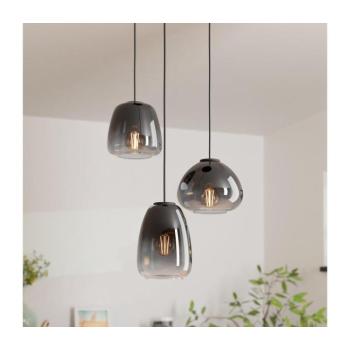 LED lámpa , függeszték , mennyezeti , 3xE27 foglalat , fekete , EGLO , AGUILARES , 900196 kép