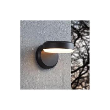 Fornaci LED kültéri falilámpa, fekete, szélesség 16 cm, fém kép