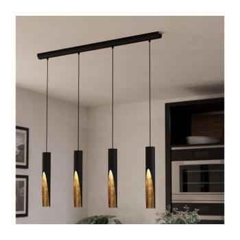 Eglo 900873 - LED Csillár zsinóron BARBOTTO 4xGU10/4,5W/230V fekete/arany 900873 kép