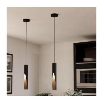 Eglo 900874 - LED függeszték kábellel BARBOTTO 1xGU10/4,5W/230V fekete/barna 900874 kép