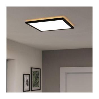 Eglo 901456-LED Dimmelhető fürdőszobai lámpa ROVITO-R 17,6W/230V 39x39cm IP44 fekete + távirányító 901456 kép