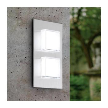 LED lámpa , oldalfali , 2 x 2.5W , meleg fehér , nemesacél , kültéri , IP44 , EGLO , PIAS , 93365 kép