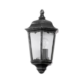 Navedo kültéri fali lámpa, fekete/ezüst, magasság 43 cm, síkba süllyesztett kép