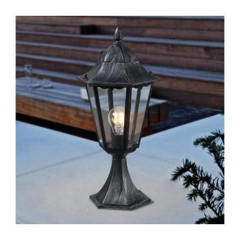Navedo talapzati lámpa, fekete/ezüst, magasság 47 cm kép