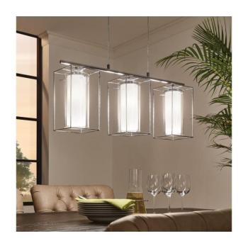 EGLO , 94378 , LONCINO 1 , függeszték , E27 , 3X60W , IP20 , átlátszó, fehér kép