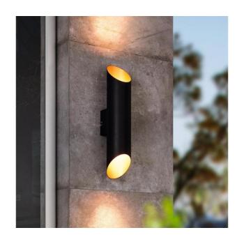 Led lámpatest , oldalfali , 2 x 3.7 Watt , meleg fehér , kültéri , fekete , IP44 , EGLO , AGOLADA , 94804 kép