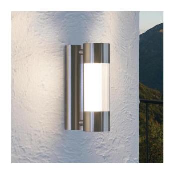 Led lámpatest , oldalfali , 2 x 3.7 Watt , meleg fehér , kültéri , króm , IP44 , EGLO , ROBLEDO , 96013 kép