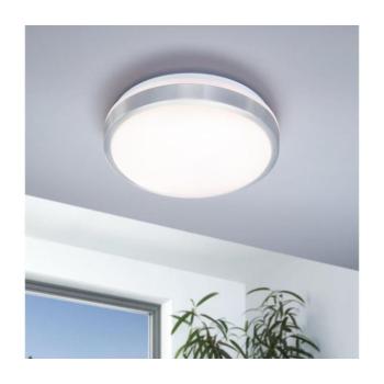 LED lámpa , oldalfali , mennyezeti , acél , matt fehér , kerek , meleg fehér , 18 W , 32.5cm , 5 év garancia , EGLO , COMPETA , 96033 kép