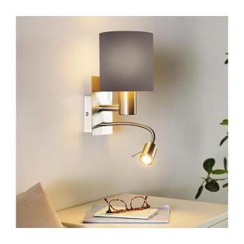 EGLO , 96481 , PASTERI , fali lámpa , 3000 K , E27 , 1X40W , IP20 , antracit-barna kép