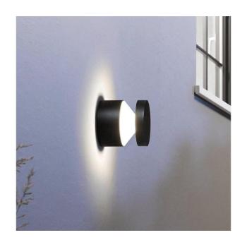 Led lámpatest , oldalfali , 11 Watt , meleg fehér , fekete , kültéri , IP44 , EGLO , MELZO , 97303 kép