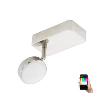 LED lámpatest , oldalfali , 1 x 5W , dimmelhető , RGB , CCT , nikkel , EGLO , CORROPOLI-C , 97714 kép
