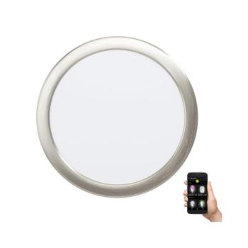 LED panel , süllyesztett , 16.5W , CCT , dimmelhető , 21.6 cm , kerek , matt nikkel , IP44 , EGLO Connect.Z , Zigbee , FUEVA-Z , 98844 kép