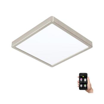 LED panel , falon kívüli , 19.5W , CCT , dimmelhető , 28.5 x 28.5 cm , négyzet , matt nikkel , IP44 , EGLO Connect.Z , Zigbee , FUEVA-Z , 98852 kép