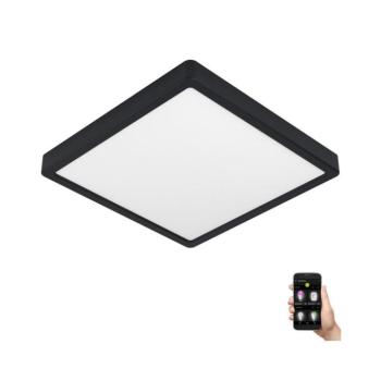 LED panel , falon kívüli , 19.5W , CCT , dimmelhető , 28.5 x 28.5 cm , négyzet , fekete , IP44 , EGLO Connect.Z , Zigbee , FUEVA-Z , 98854 kép
