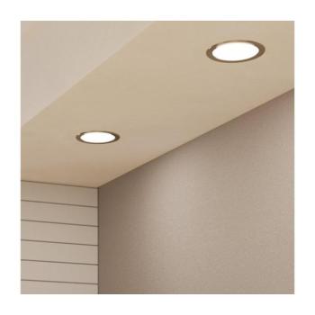 LED panel , 10.5W , süllyesztett , kerek , meleg fehér , matt nikkel keret , EGLO , FUEVA 5 , 99138 kép