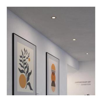 LED panel , 5.5W , süllyesztett , kerek , természetes fehér , matt nikkel keret , EGLO , FUEVA 5 , 99153 kép