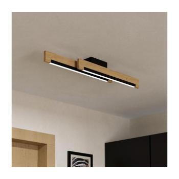 LED lámpa , mennyezeti , 2 x 10W , dimmelhető , meleg fehér , fa , fekete , EGLO , CAMACHO , 99292 kép