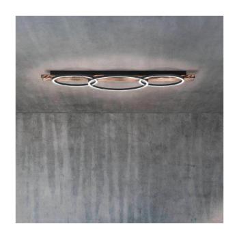 LED lámpa , mennyezeti , 3 x 12W , meleg fehér , fa , rusztikus barna , EGLO , BOYAL LED , 99413 kép