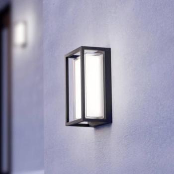 EGLO GENOVESE fekete 24 cm-es IP65 CCT LED-es érzékelős kültéri falilámpa kép