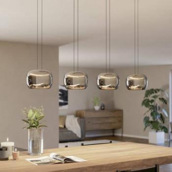 EGLO HORTUNAS LED lógó lámpa, hossza 126 cm, 4 izzós, fekete kép
