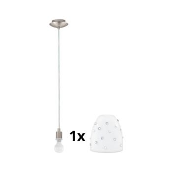 Eglo - LED csillár MY CHOICE 1xE14/4W/230V króm/fehér, kábellel 1xEG31117+1xEG94749