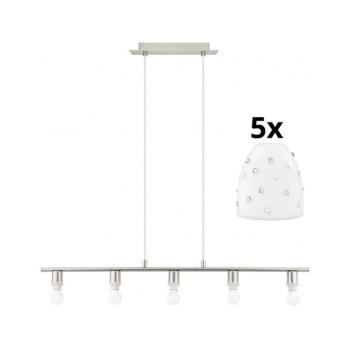Eglo - LED csillár MY CHOICE 5xE14/4W/230V króm/fehér 1xEG31119+5xEG94749 kép