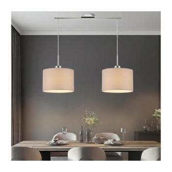 Eglo - LED csillár zsinóron TUNJA 2xE27/60W/230V bézs 1xEG32519+2xNSTK9969 kép